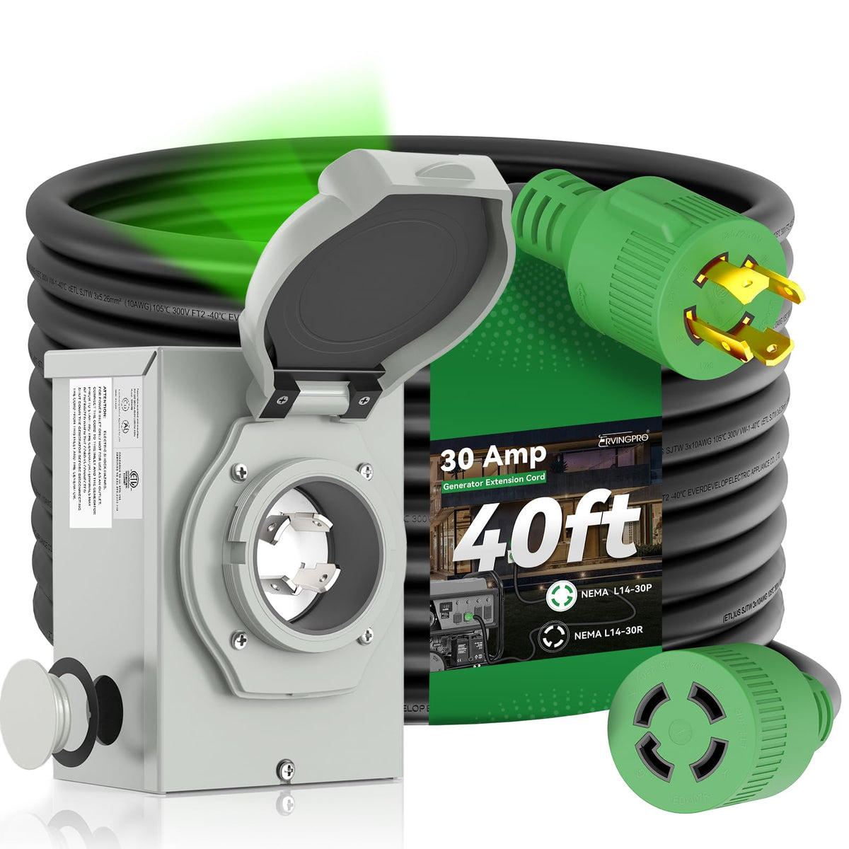 RVINGPRO kit frontal mostrando cable y caja para conexión segura