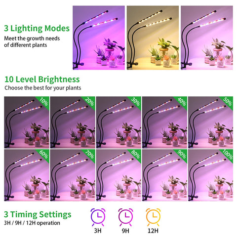 RWNTAO cuello flexible y clip permitiendo orientar la luz fácilmente