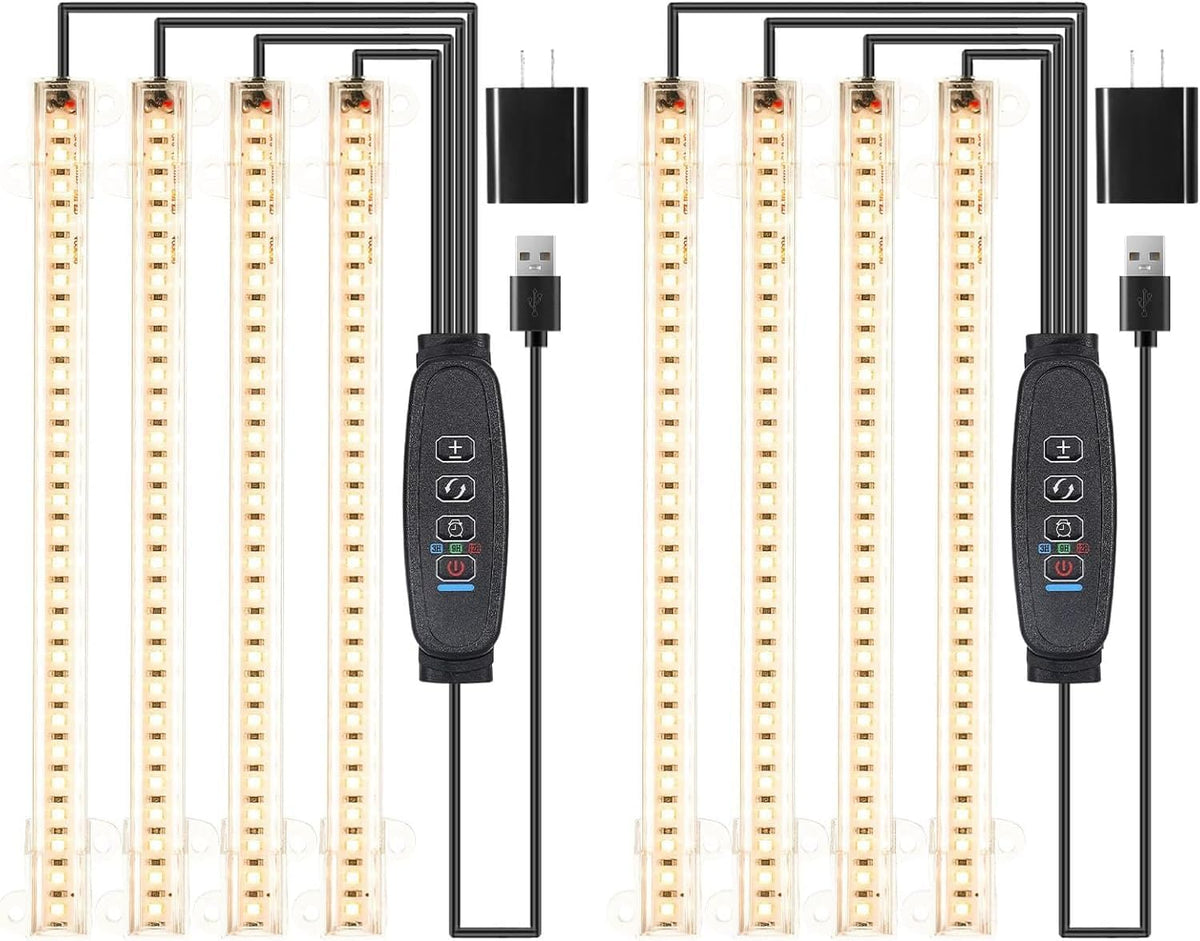 RWNTAO vista frontal del pack de tiras LED mostrando diseño compacto y control