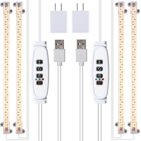 RWNTAO vista frontal del pack de dos tiras, iluminación uniforme para interiores