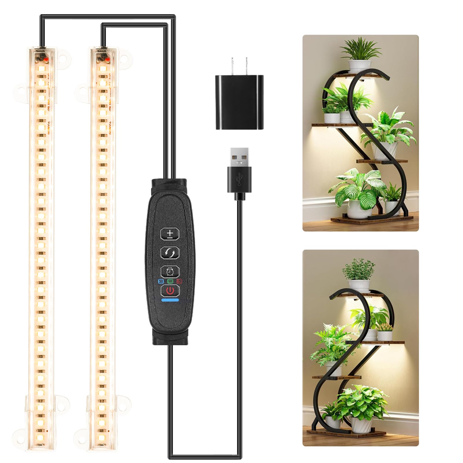 RWNTAO tira LED frontal mostrando diseño compacto y brillo uniforme