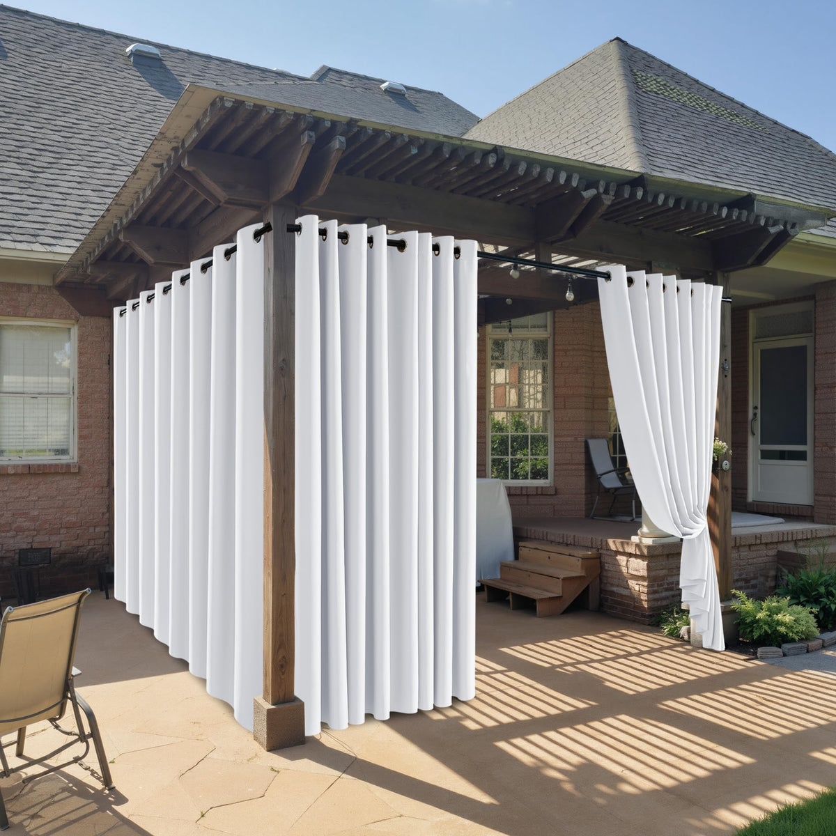 RYB HOME cortina frontal para patio que crea sombra y privacidad