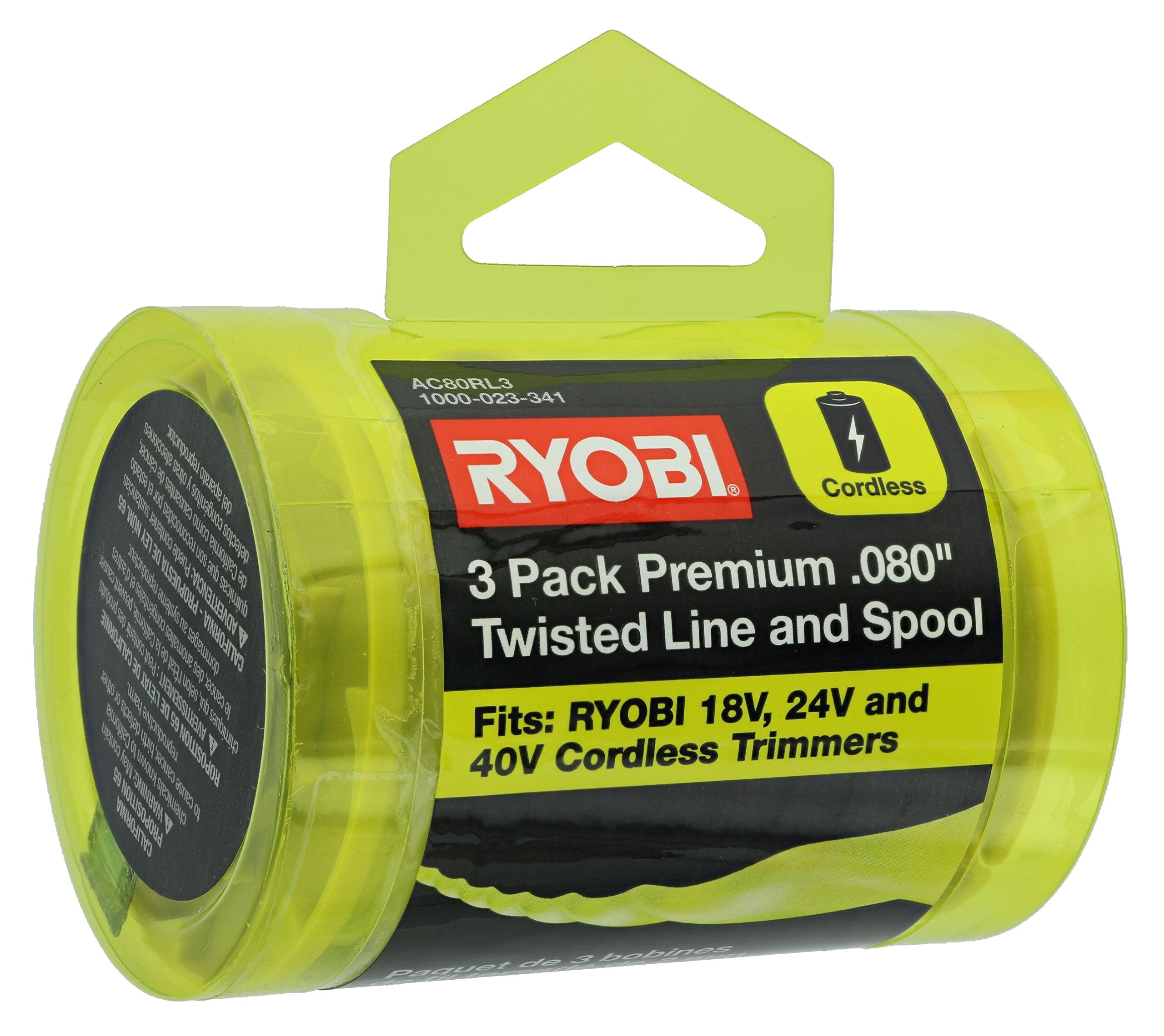 Ryobi comparación de tamaño de bobina para verificar compatibilidad