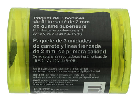 Ryobi textura del hilo trenzado para mayor eficiencia de corte