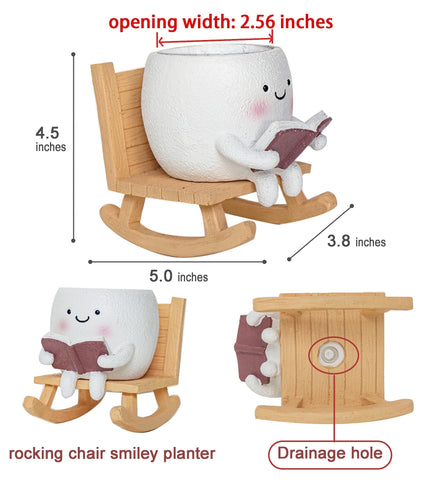 RZOIKZOI maceta detalle de textura de resina que destaca durabilidad y acabado blanco