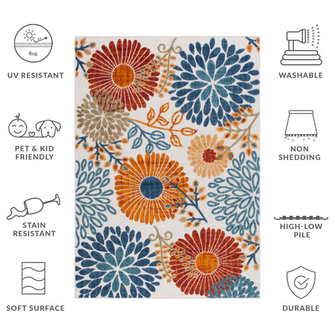 SAFAVIEH alfombra en ambiente decorado con plantas, realza espacios interiores y exteriores