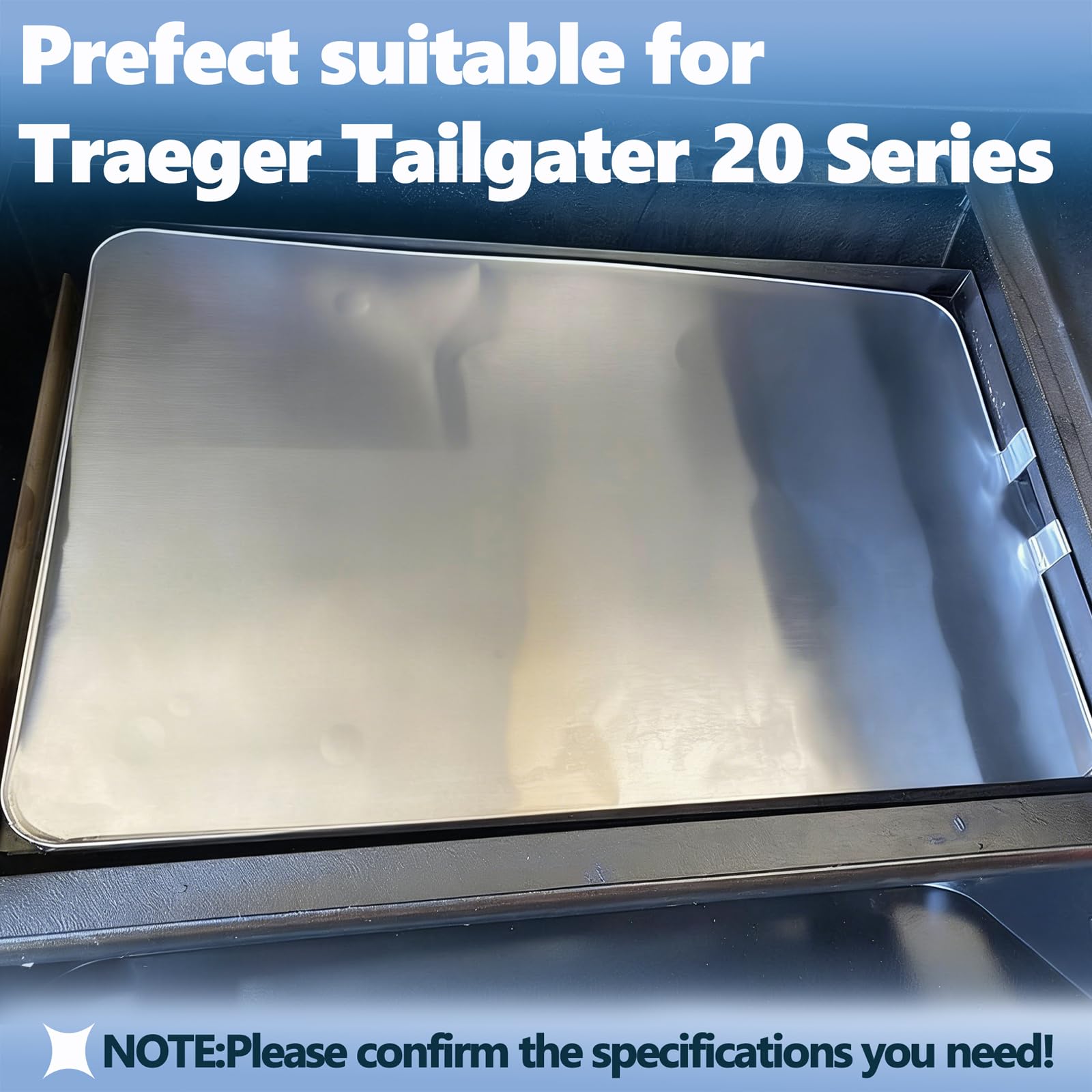 SafBbcue forro colocado en Tailgater 20 facilitando limpieza rápida