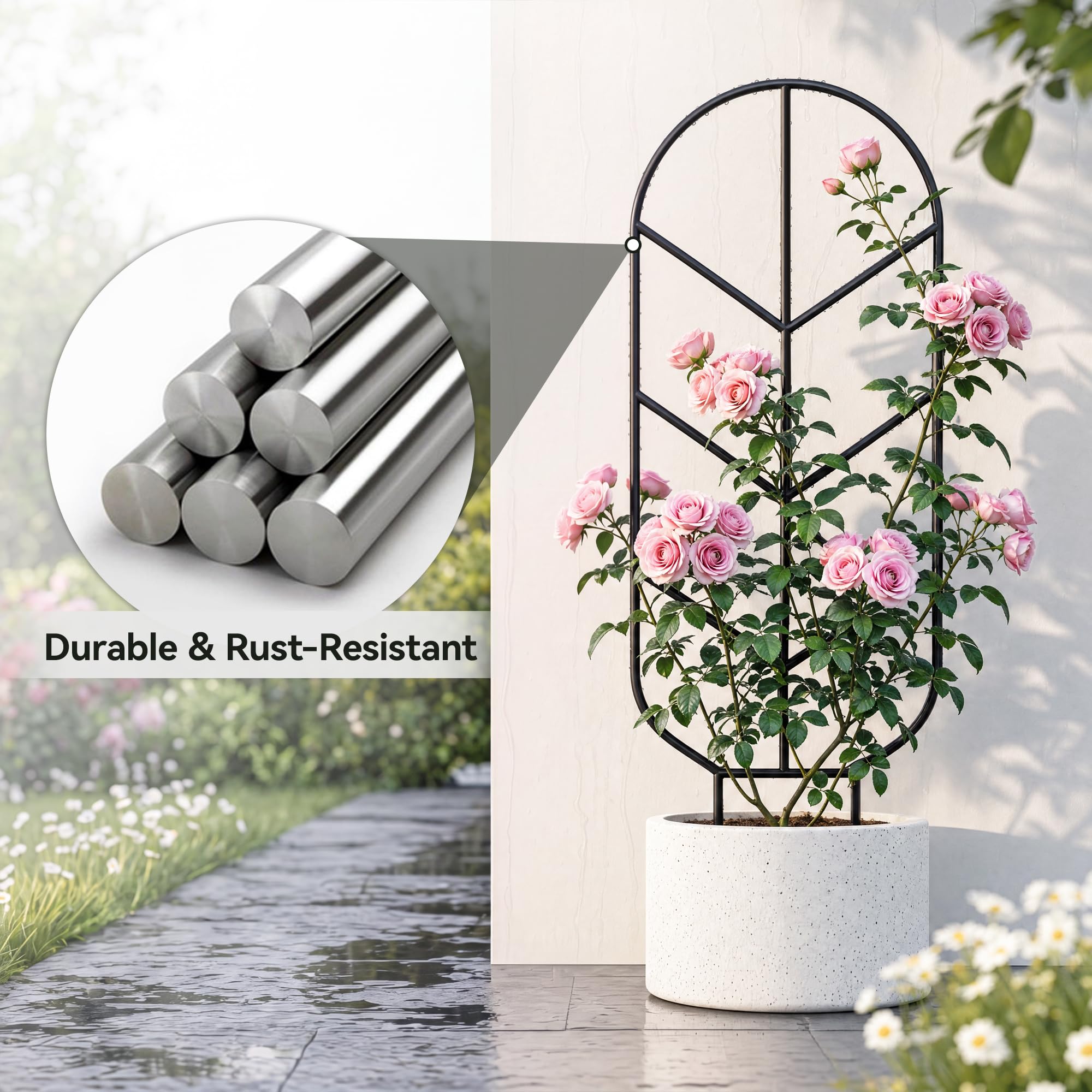 saffruff instalado en un balcón con plantas, optimiza espacio exterior y orden