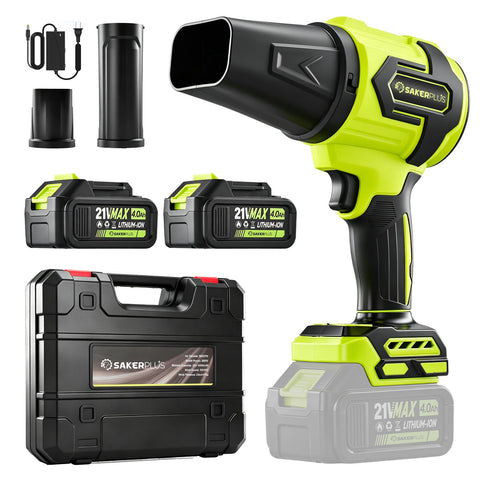 SakerPlus vista frontal del soplador con diseño compacto y potencia