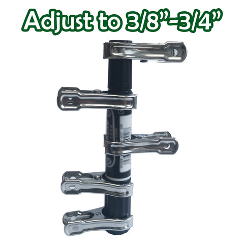Samhopo clip sujeto a arco de pvc mostrando compatibilidad
