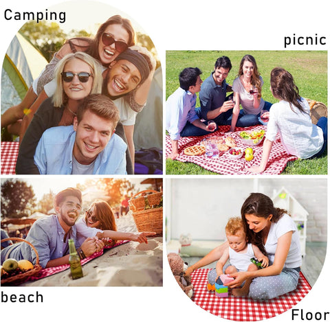 SAMSIER comparación de tamaño 200x200 cm para uso familiar y picnic