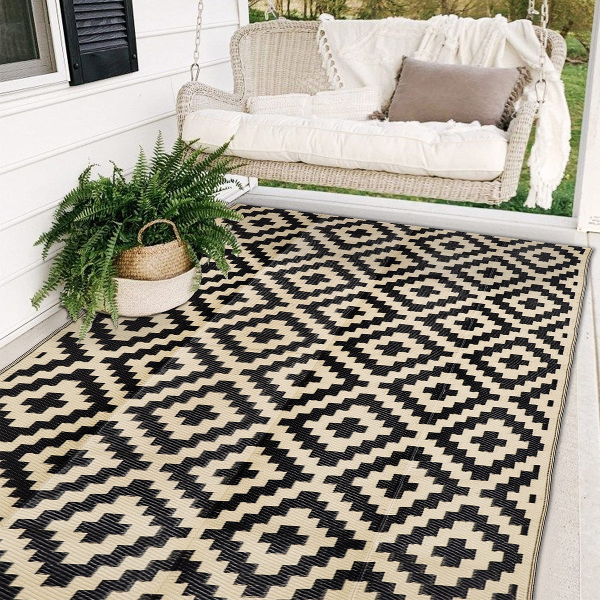 SAND MINE alfombra exterior vista frontal, resistente y elegante