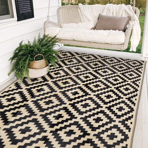SAND MINE alfombra exterior vista frontal, resistente y elegante