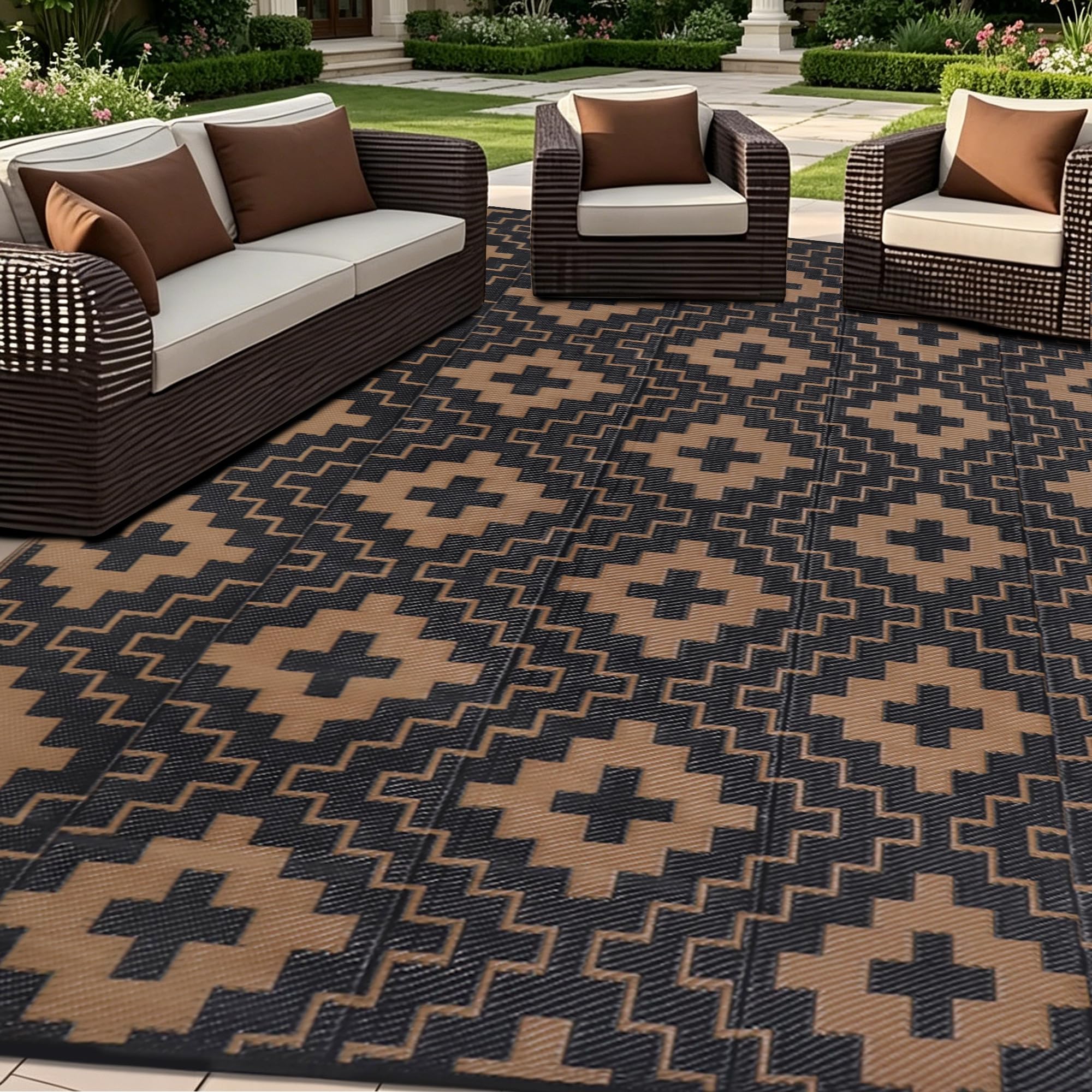 SAND MINE vista frontal de la alfombra 6x9 ft mostrando diseño reversible y estilo