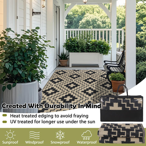 SAND MINE alfombra en patio con muebles aportando confort exterior