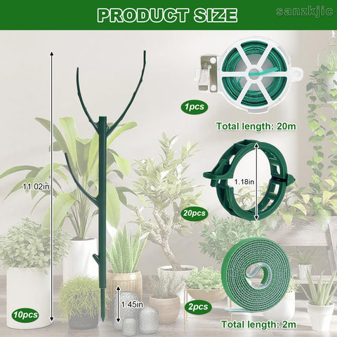 sanzkjic poste sosteniendo monstera en maceta para crecimiento vertical seguro