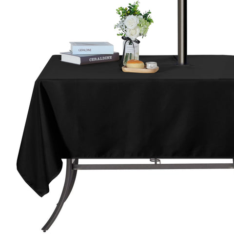 SARAFLORA mantel frontal negro que protege la mesa con estilo