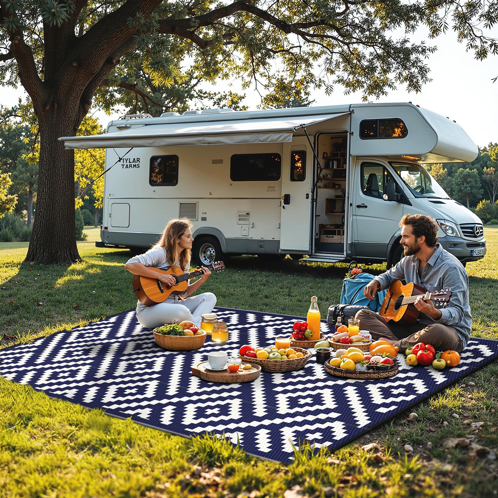 sarben alfombra plegada en bolsa fácil transporte para camping y picnics
