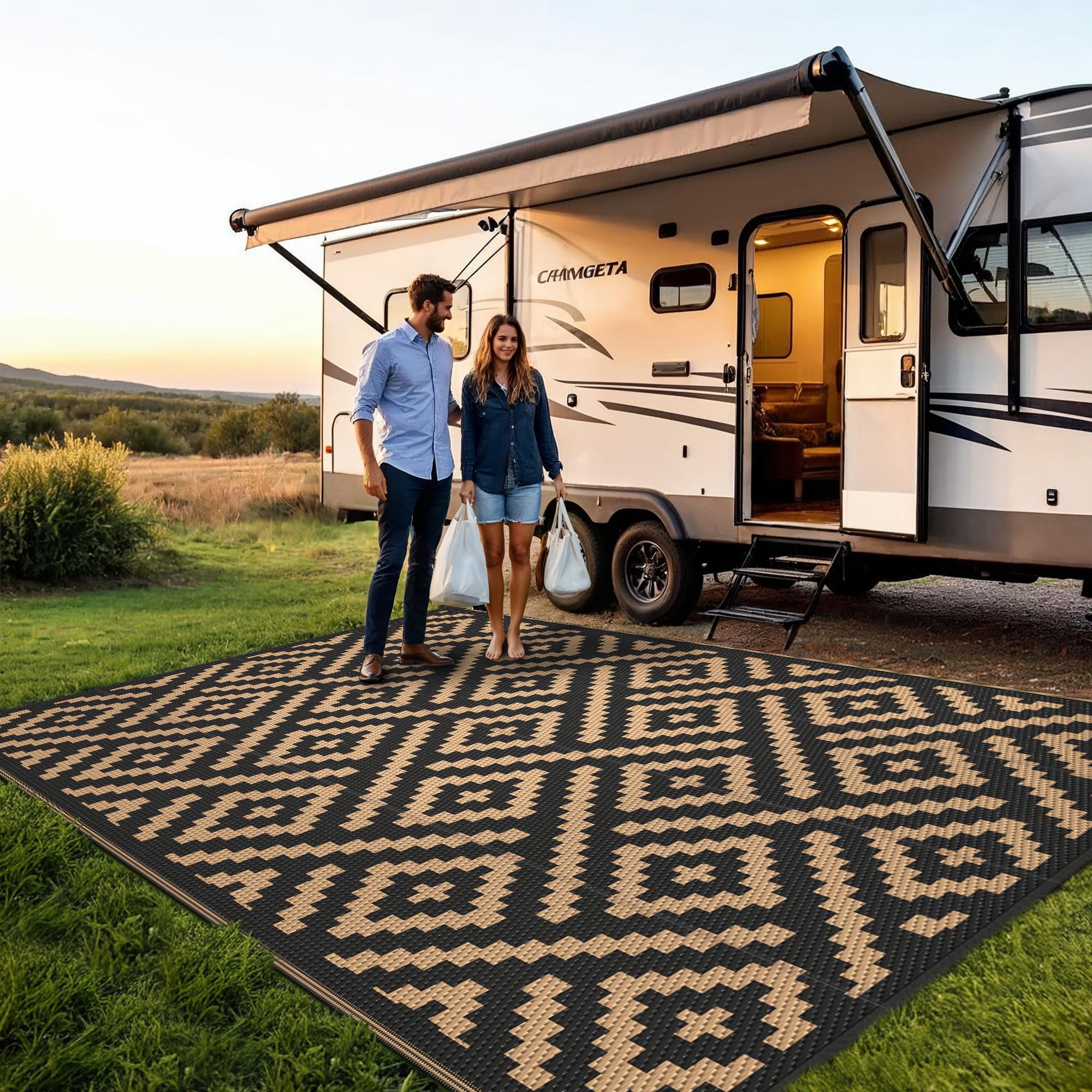sarben alfombra en porche realza el ambiente y facilita limpieza
