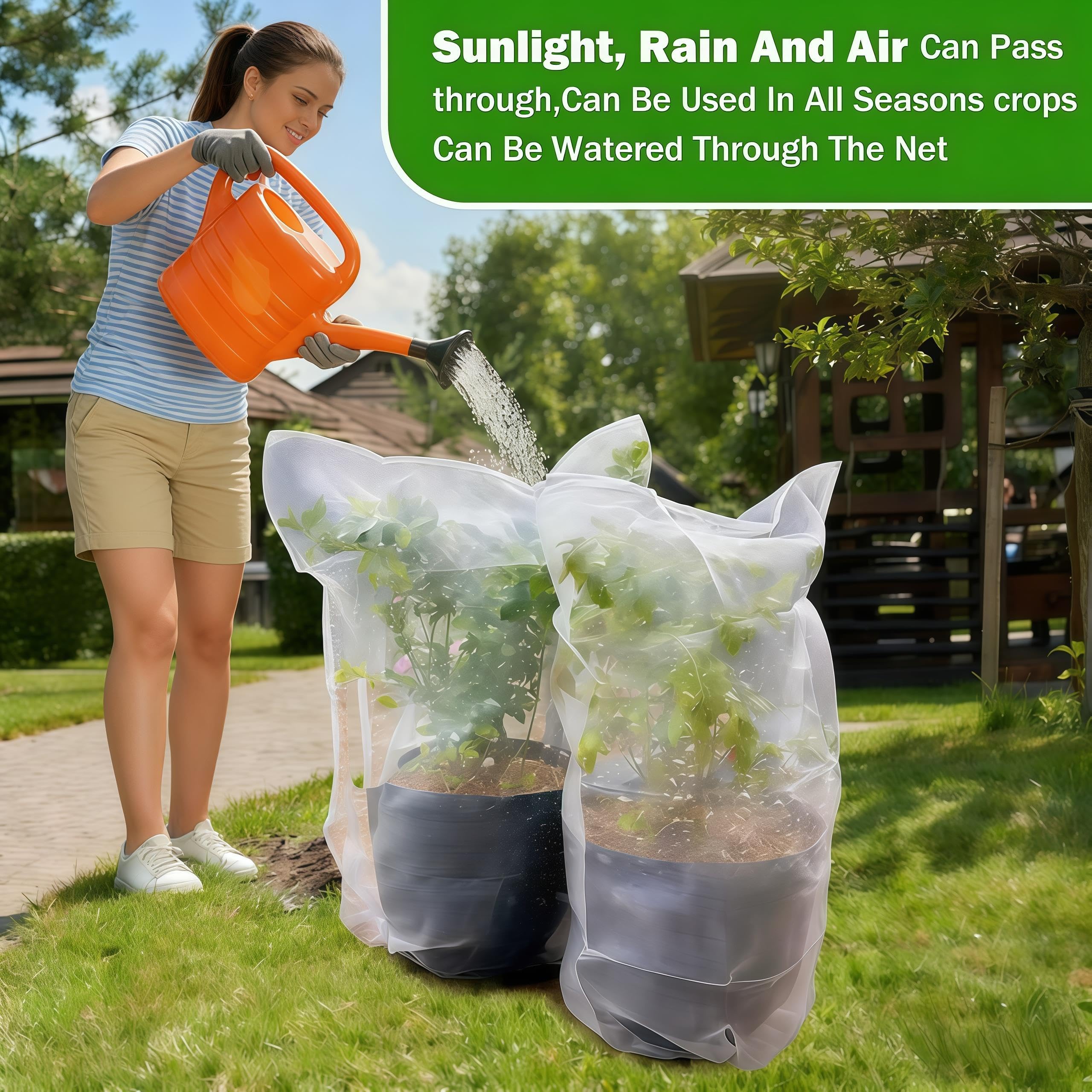 SATXTREM red en jardín real mejorando apariencia y protección
