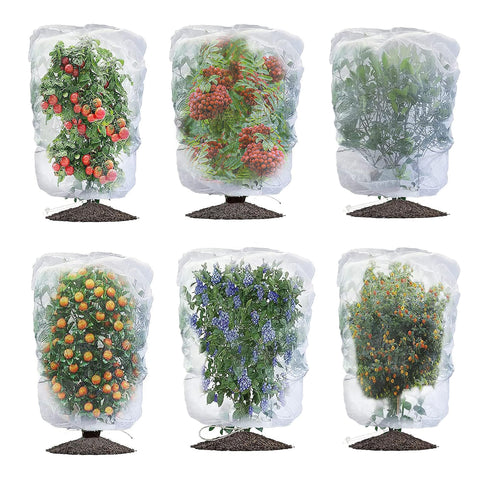 SATXTREM paquete frontal de 6 mallas azules protegiendo plantas, solución durable