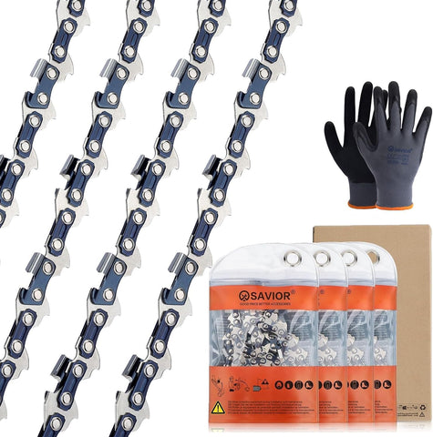 Savior cadena 8 pulgadas frontal mostrando paquete completo y compatibilidad