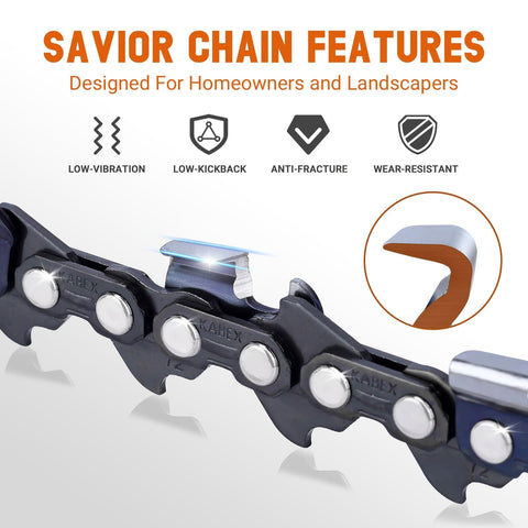 Savior textura de eslabón y remache templado que aumenta durabilidad
