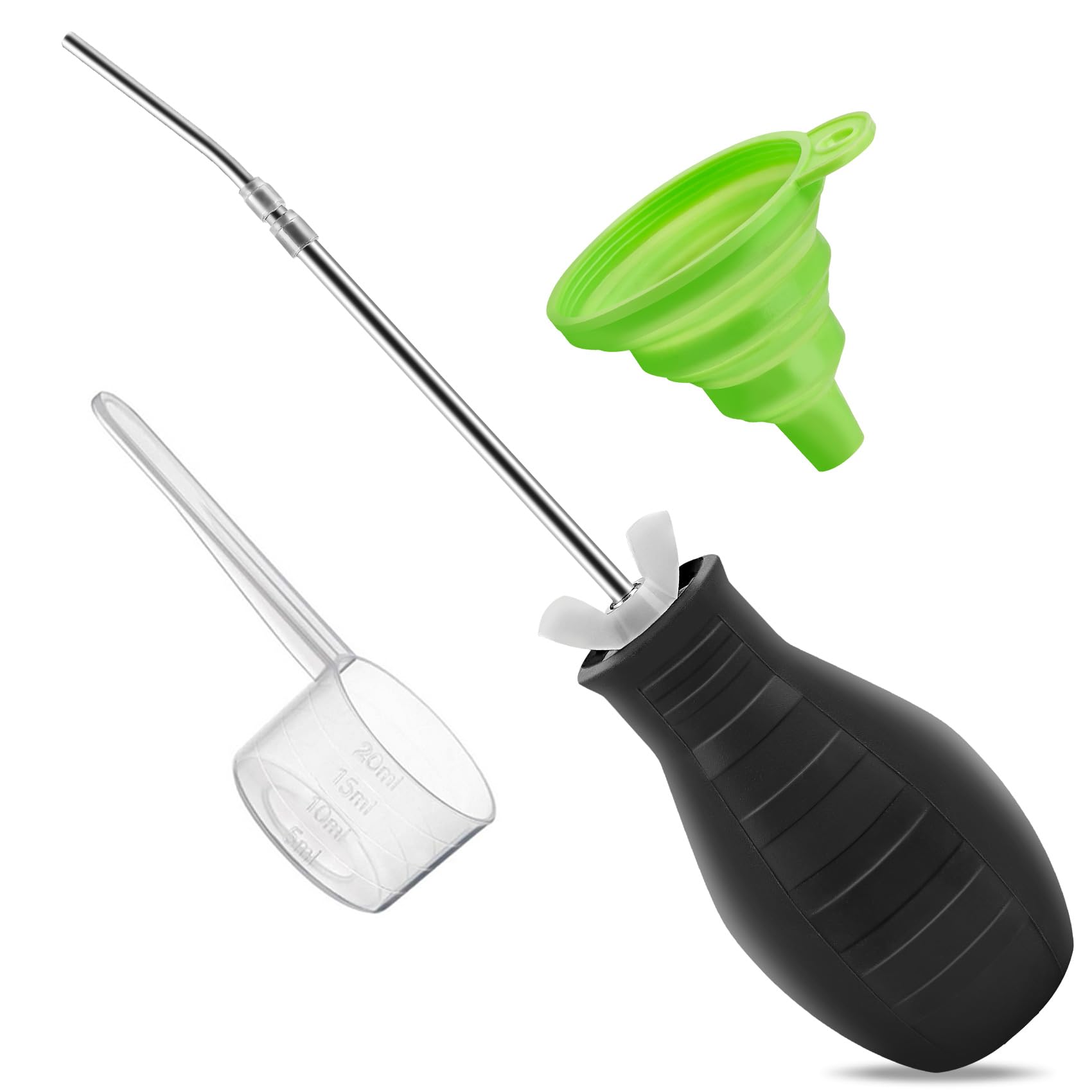 Sbestily embudo de silicona plegable facilitando recargas sin derrames