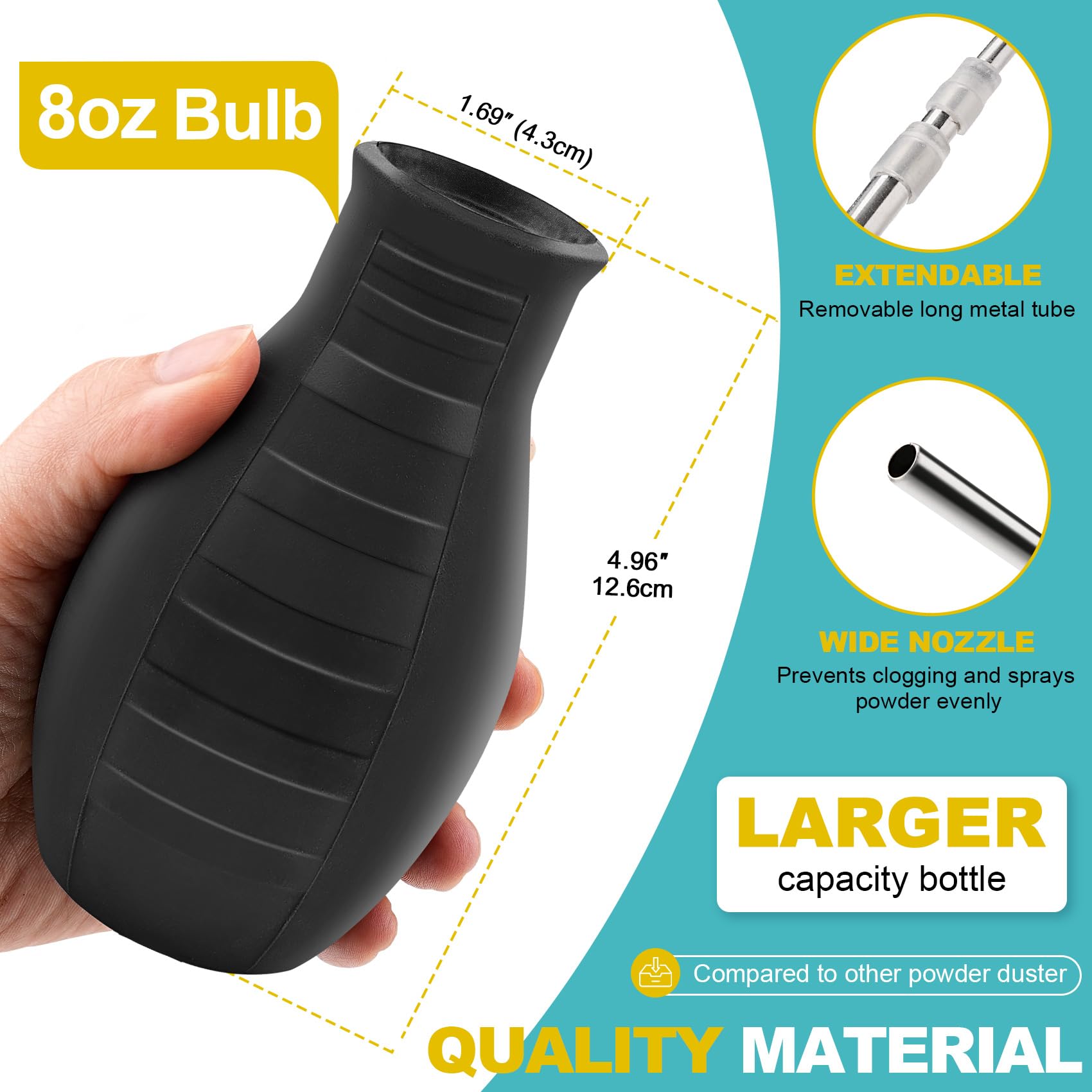 Sbestily bulbo sellado de textura duradera fácil de limpiar y sin derrames