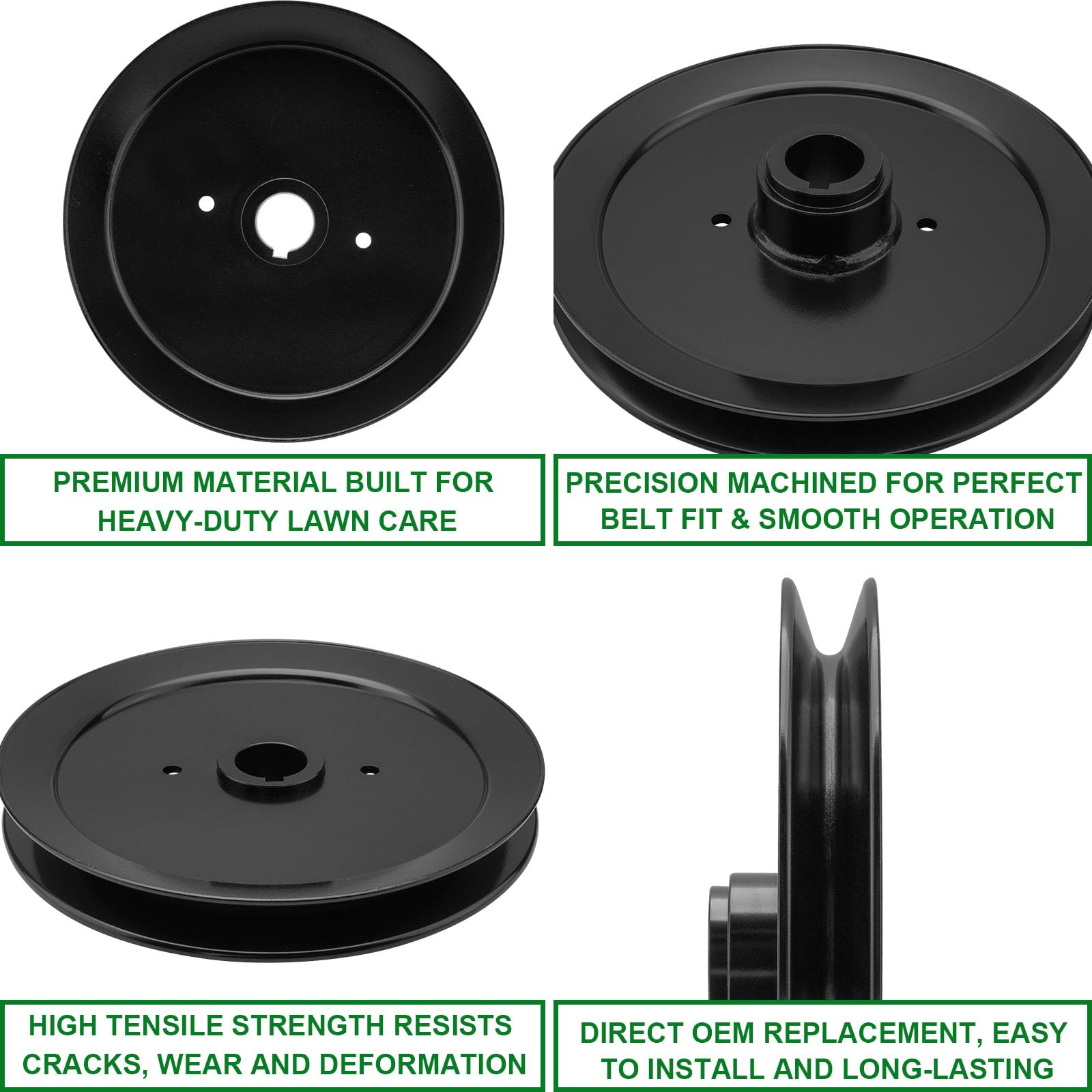 SCBHWJ polea junto a regla para comparar dimensiones exactas