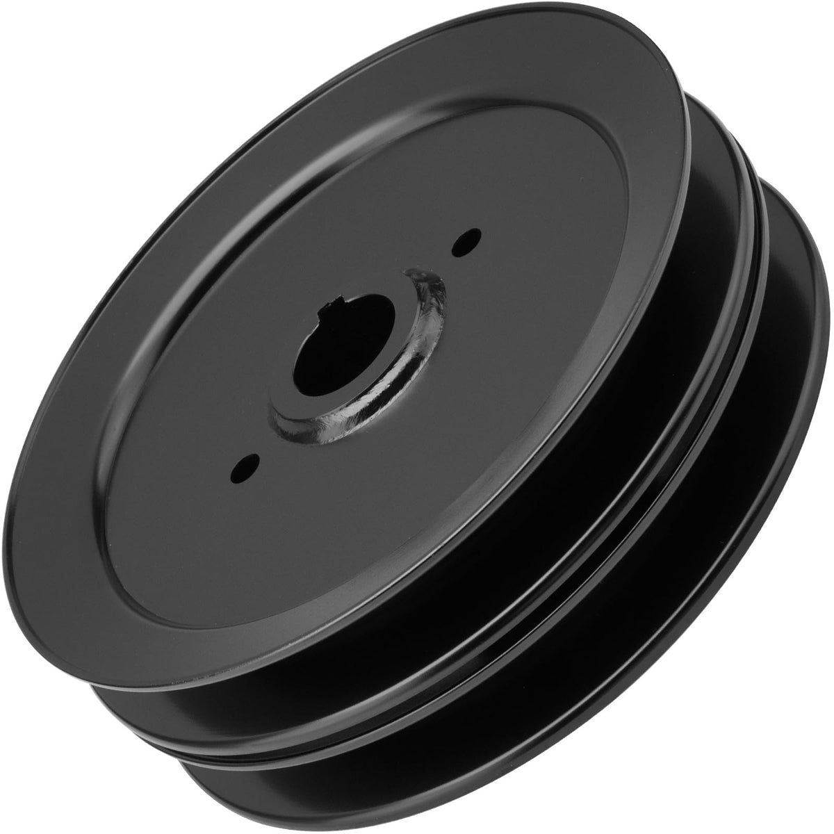 SCBHWJ polea doble vista frontal muestra dimensiones y ajuste
