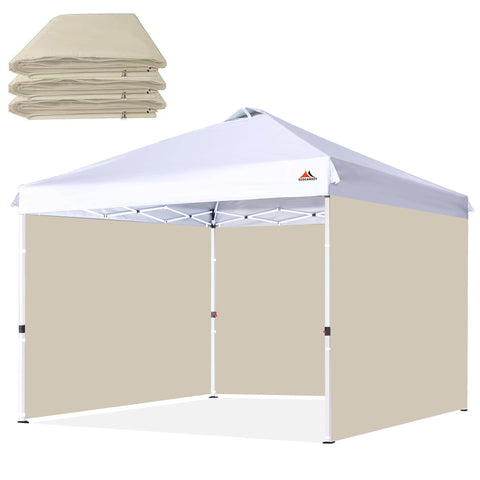 SCOCANOPY panel lateral frontal mostrando cobertura y color beige, protección visual