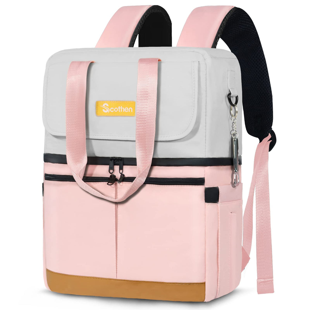 Scothen mochila nevera frontal mostrando diseño elegante y capacidad