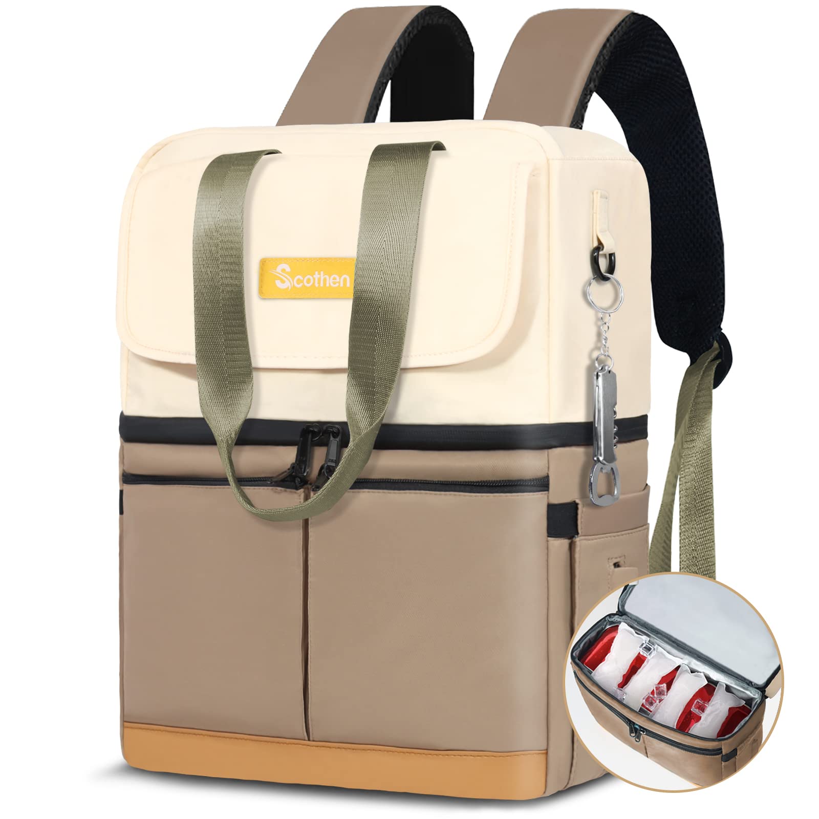Scothen mochila nevera frontal elegante y resistente para salidas