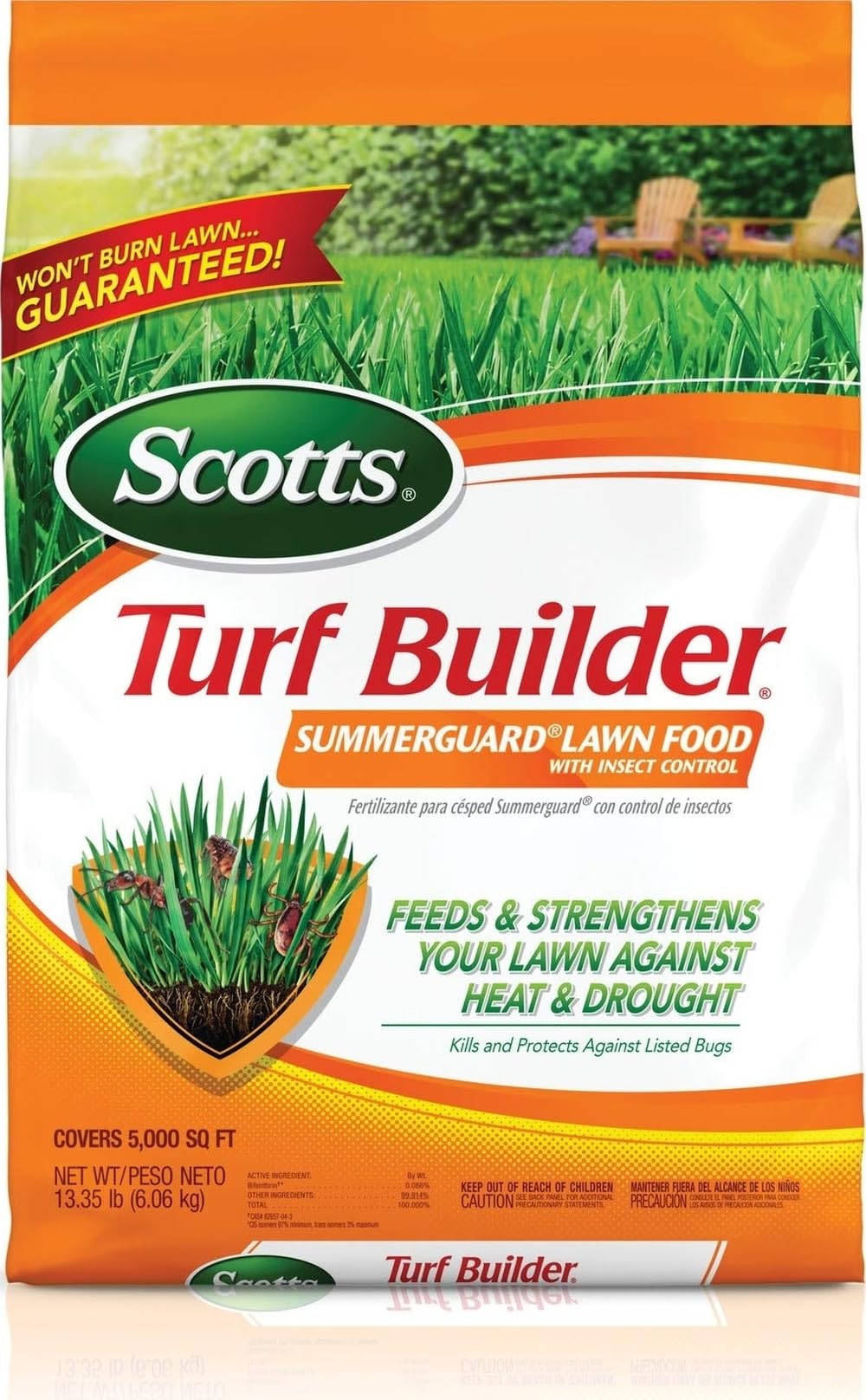 Scotts bolsa frontal mostrando cobertura y beneficio nutritivo