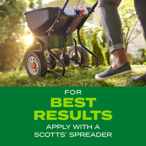 Scotts etiqueta con instrucciones y nutrientes para aplicación segura y eficaz