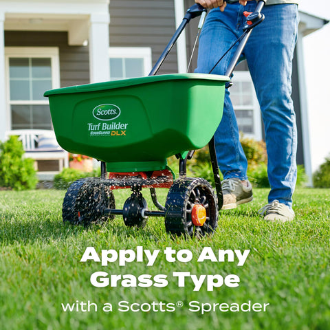 Scotts fertilizante en esparcidor listo para una aplicación homogénea
