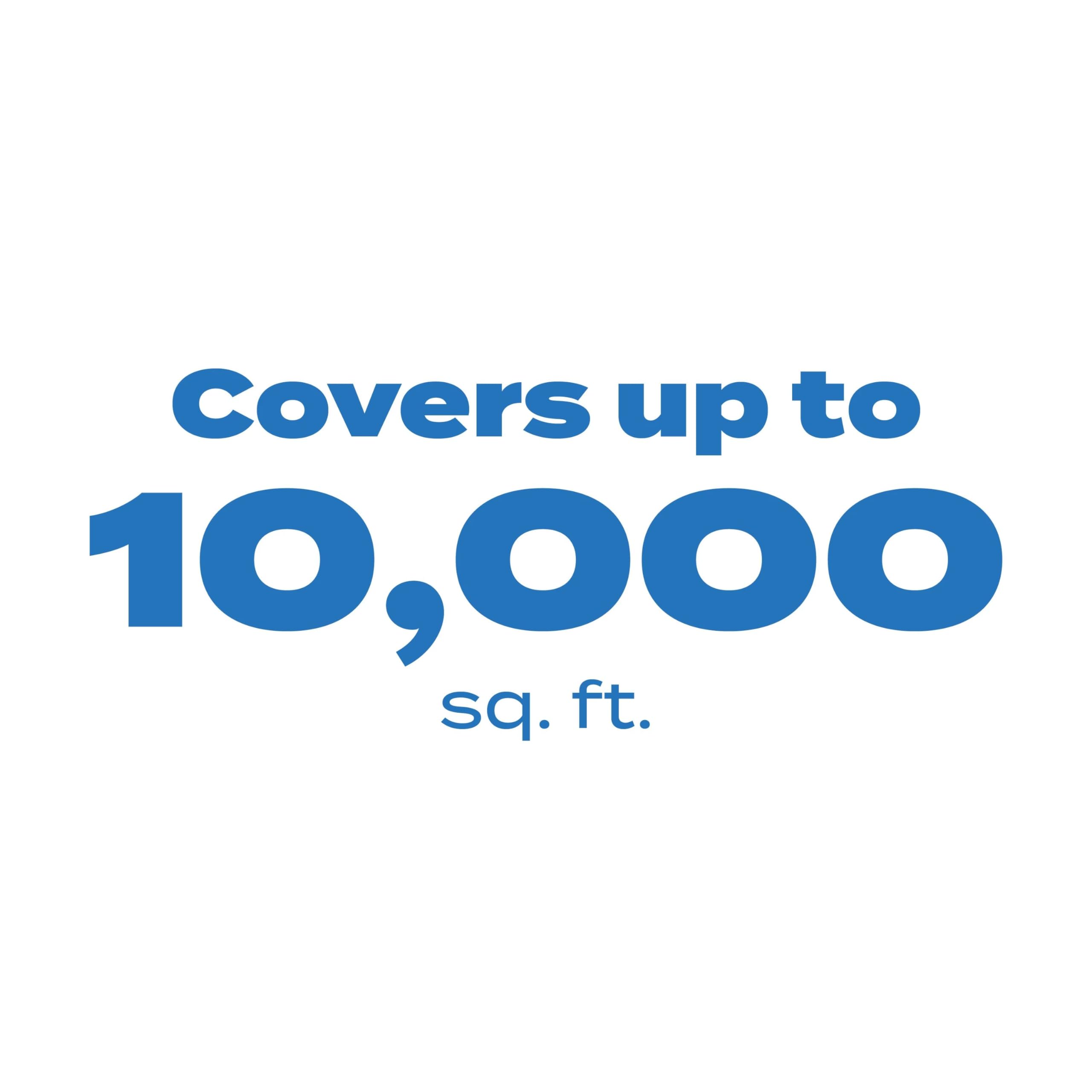 Scotts comparación de cobertura que muestra 10,000 ft² protegido