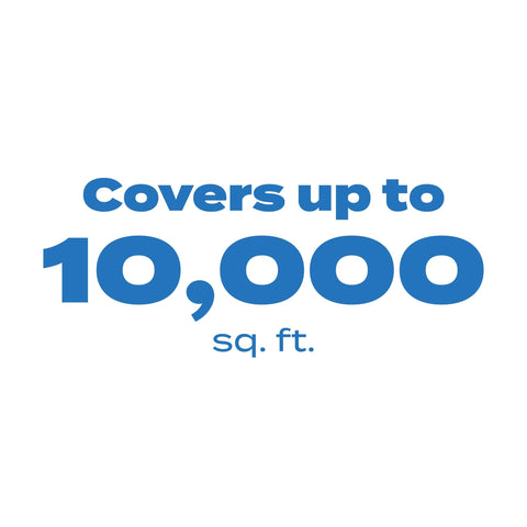 Scotts comparación de cobertura que muestra 10,000 ft² protegido