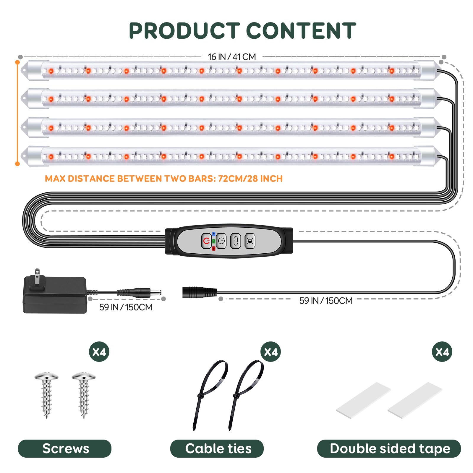 SDOVUERC detalle de LEDs y espectro completo para promover fotosíntesis