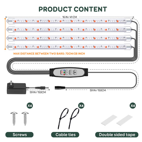 SDOVUERC detalle de LEDs y espectro completo para promover fotosíntesis