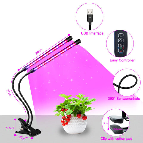 SDOVUERC primer plano de LEDs full spectrum para estimulación vegetal
