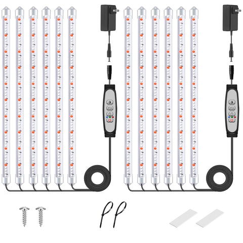 SDOVUERC vista frontal pack de 2 tiras iluminando varias plantas eficientemente