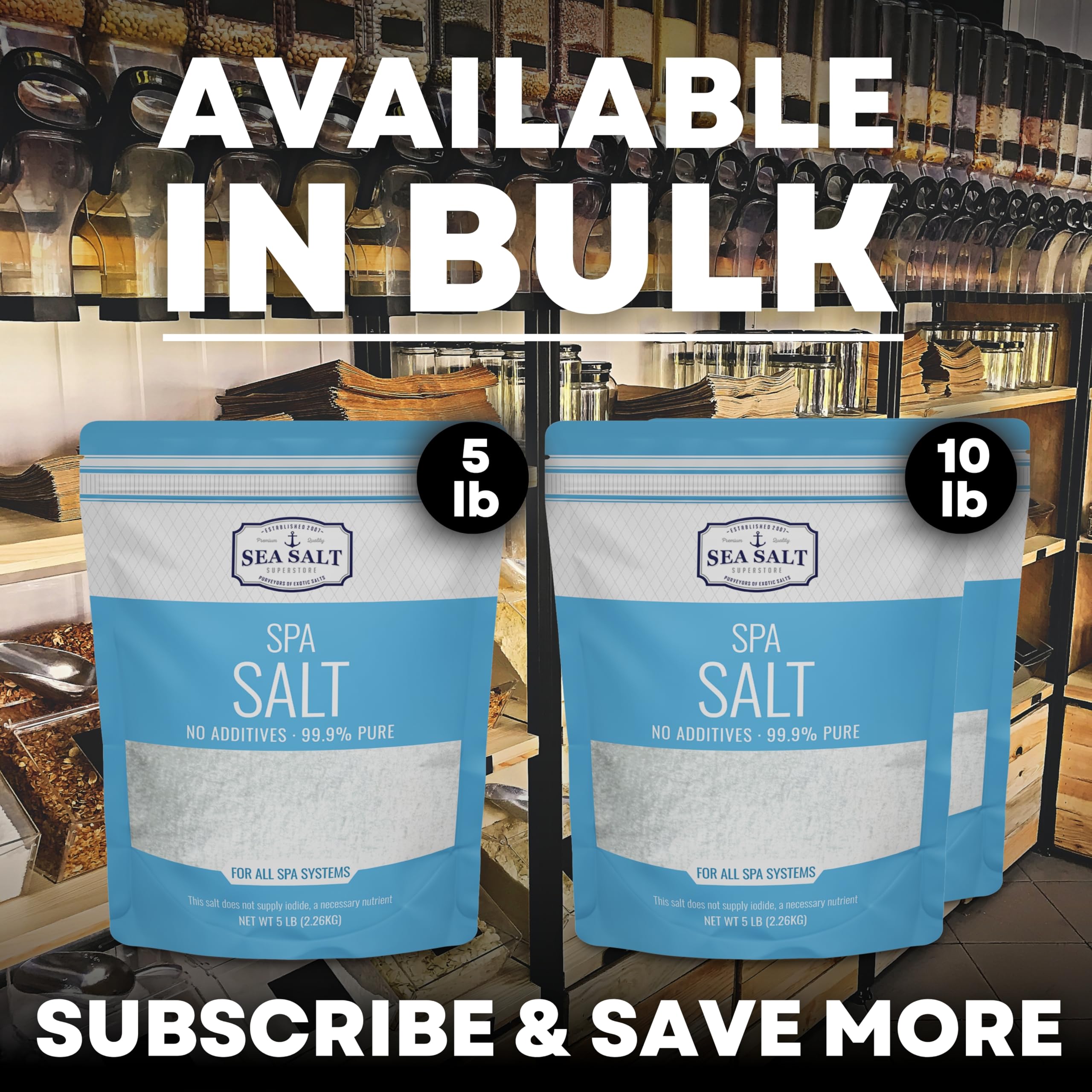 Sea Salt Superstore sal cerca de un generador de cloro mostrando compatibilidad