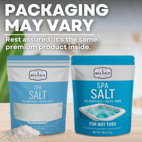Sea Salt Superstore comparación de tamaño del paquete para referencia