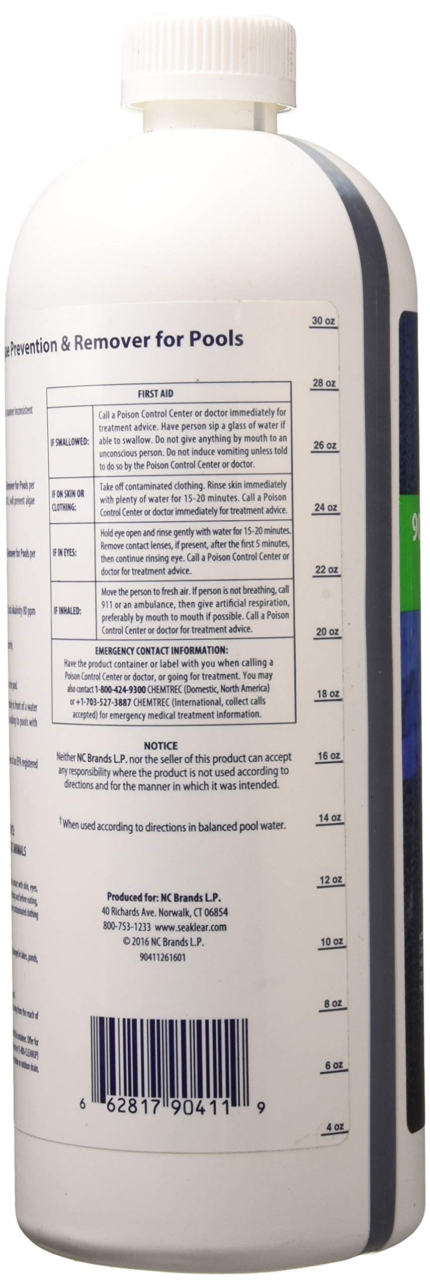 SeaKlear aplicación en piscina con dosificación para prevención de algas