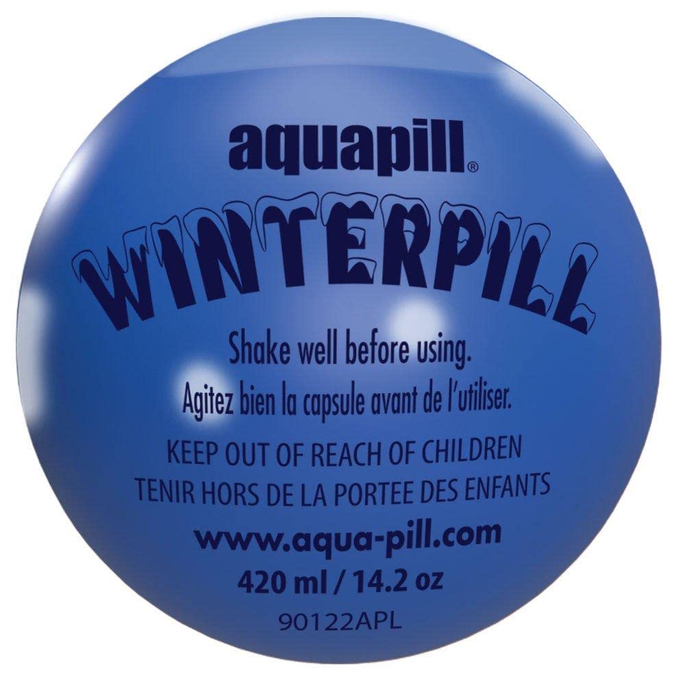 SeaKlear WinterPill vista frontal mostrando la pastilla y carcasa, facilita invernaje