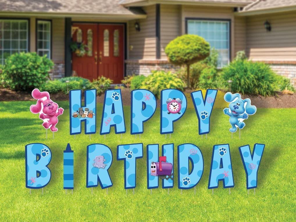 Seasons Blue's Clues vista frontal del kit mostrando letras y figuras, atrae miradas