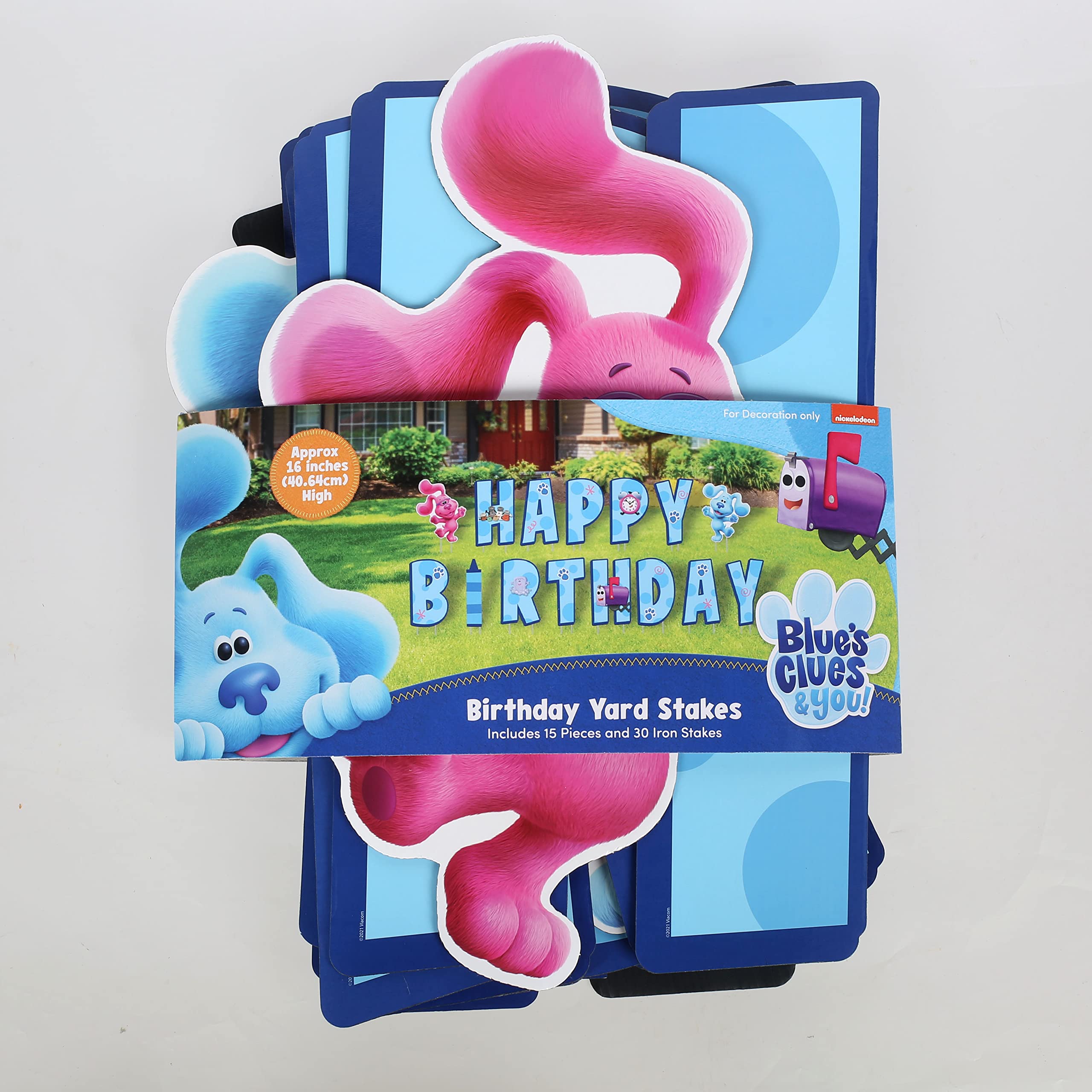 Seasons Blue's Clues primer plano de personajes impresos, personajes reconocibles y alegres
