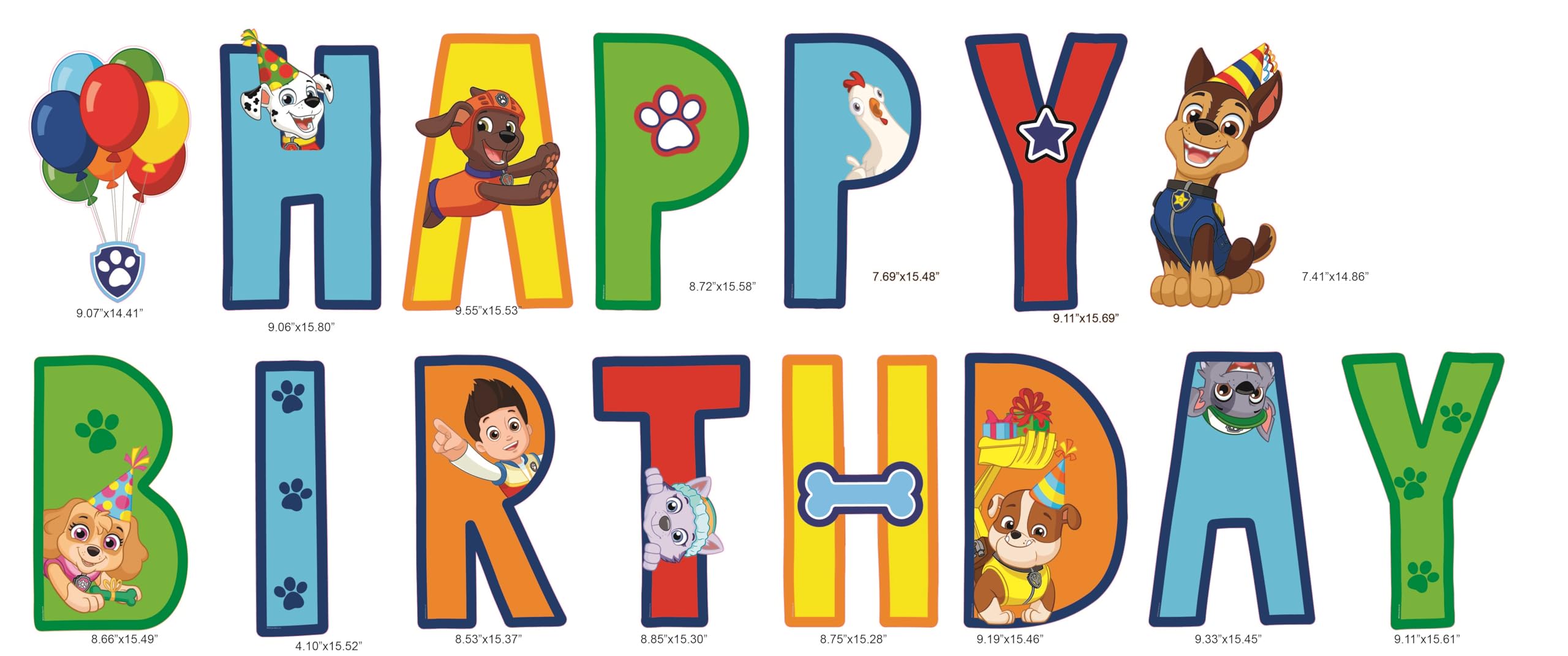 Seasons Paw Patrol detalle del corrugado y laminado, durable y colorido